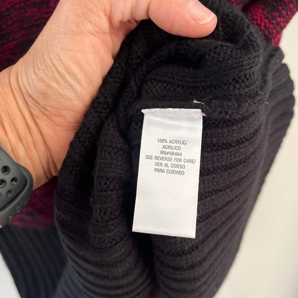 Womens‎ Classic Cable Knit Sweater Dress Large Holiday Career Turtleneck Ombre - Picture 4 of 9